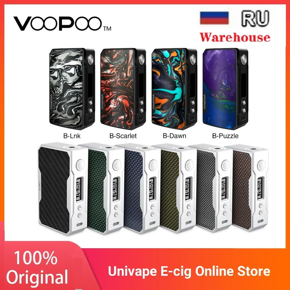 Baratos Original VOOPOO arrastrar 2 177W TC caja MOD E cigarrillo y arrastrar 157W caja Mod Vape con nosotros GENE Chip Mod Vape del VOOPOO VINCI Mod Kit