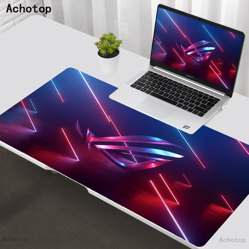 Rog Extra Large Mouse Pad Asus Gaming Mousepad Anime Mouse Carpet Xxl Natural Rubber With Locking Edge Gaming Mouse Mat 40x90cm Aliexpress Computer Office