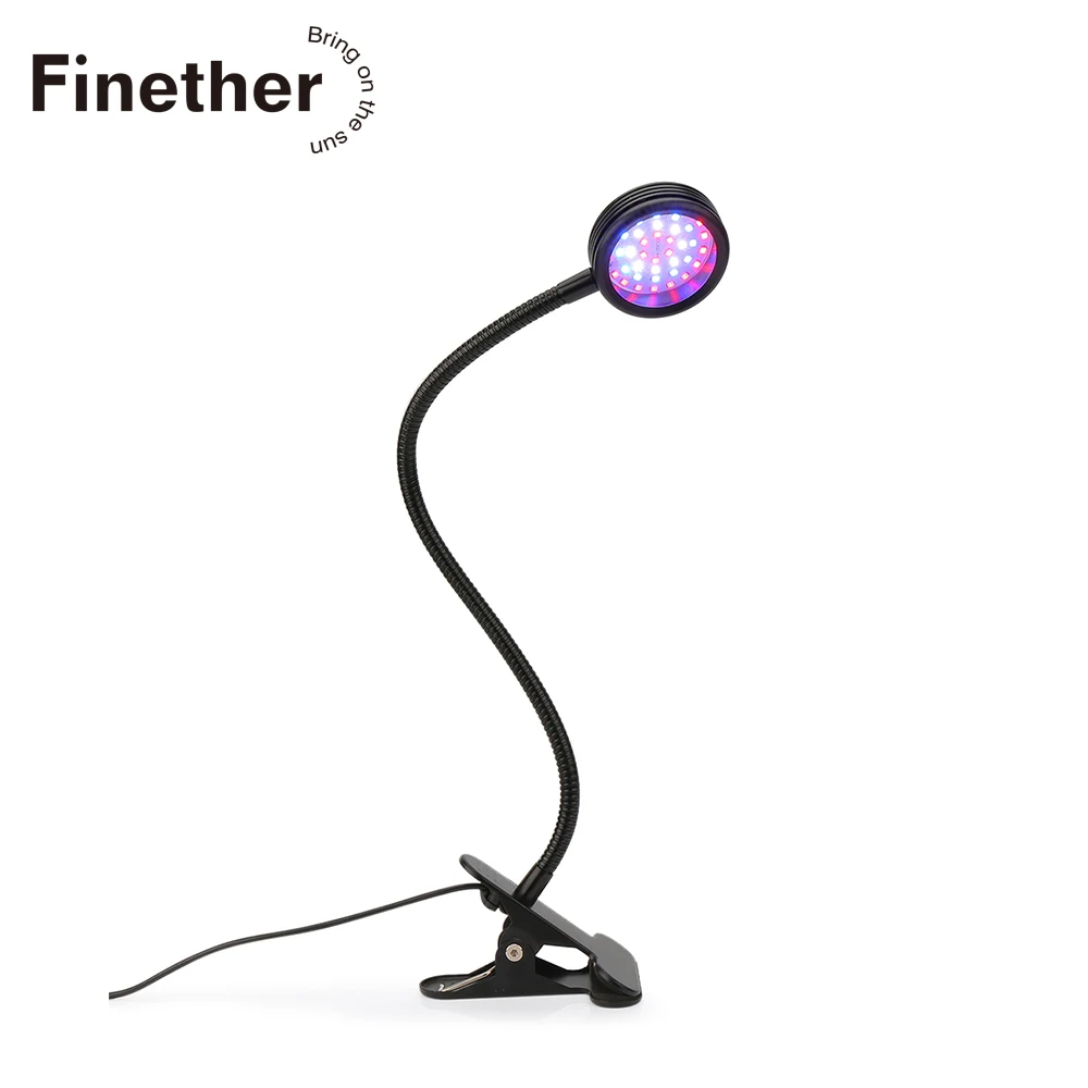 Plant LED Grow Light 44 LEDs Desk Clip Lamp with 360 Degree Flexible