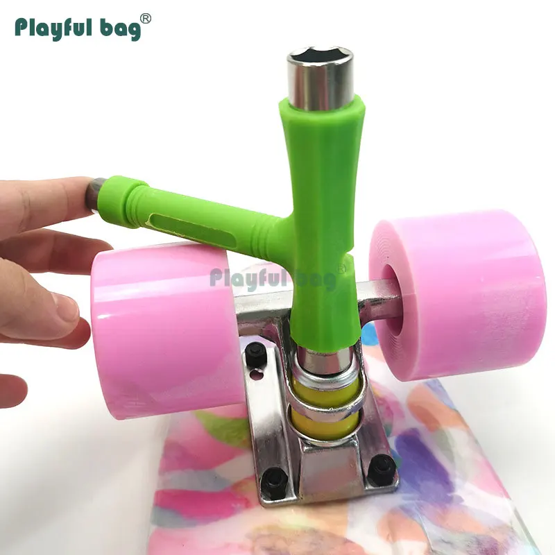 Playful Bag Skateboard wrench Multi-functional T-shape tool Skateboard Longboard tool wrench AMA47