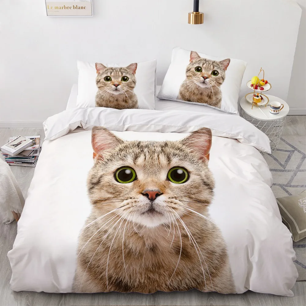 3D Bedding Sets Leopard Custom Duvet Quilt Cover Set Comforter Bed Linen Pillowcase King Queen Full Size 140*210 Home Texitle | Дом и сад