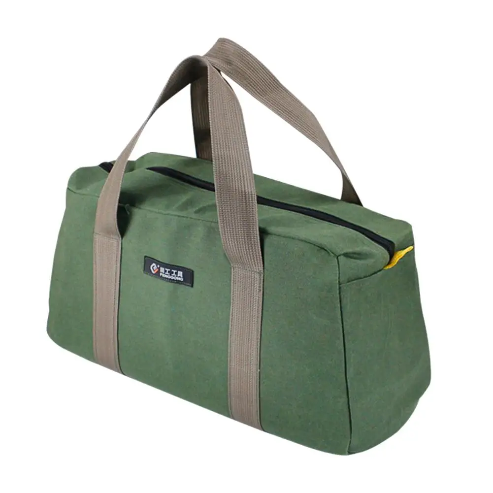 power tool bag Durable Thick Canvas Pouch Tool Bags Storage Organizer Instrument Case Portable For Electrical Tool Tote Bag Multifunction Case small tool chest