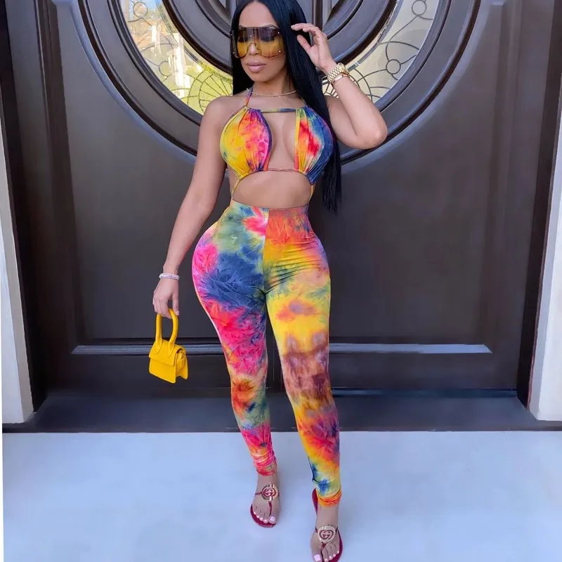 Party Club Romper Womens Jumpsuit Summer 2020 Tie Dye One Piece Skinny Bodycon Jumpsuit Elegant Backless Sexy Bodysuit Jumpsuit Party Club Romper Womens Jumpsuit Summer 2020 Tie Dye One Piece Skinny Bodycon Jumpsuit Elegant Backless Sexy Bodysuit Jumpsuit