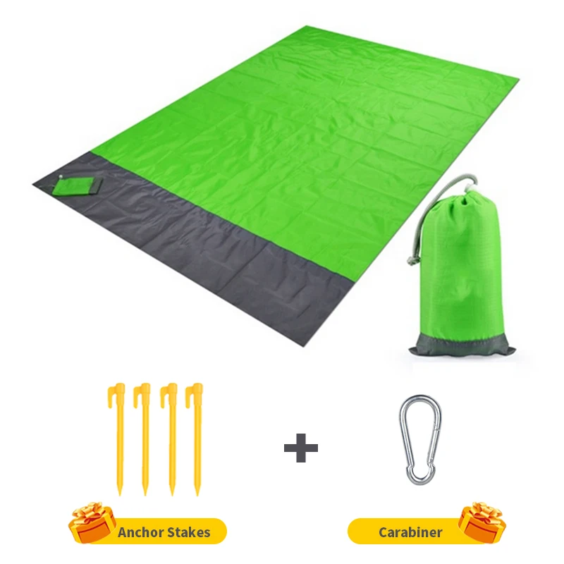 Waterproof Pocket Beach & Picnic Blanket - Portable, Lightweight, Folding Outdoor Mat