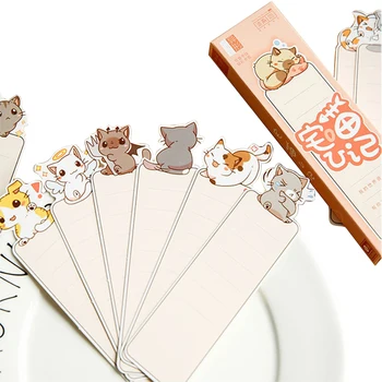 

10Ppacks/lot Kawaii Cartoon Cat Trick or treat diary Paper Bookmark For Book Cute Stationery Office School Supplies Wholesale