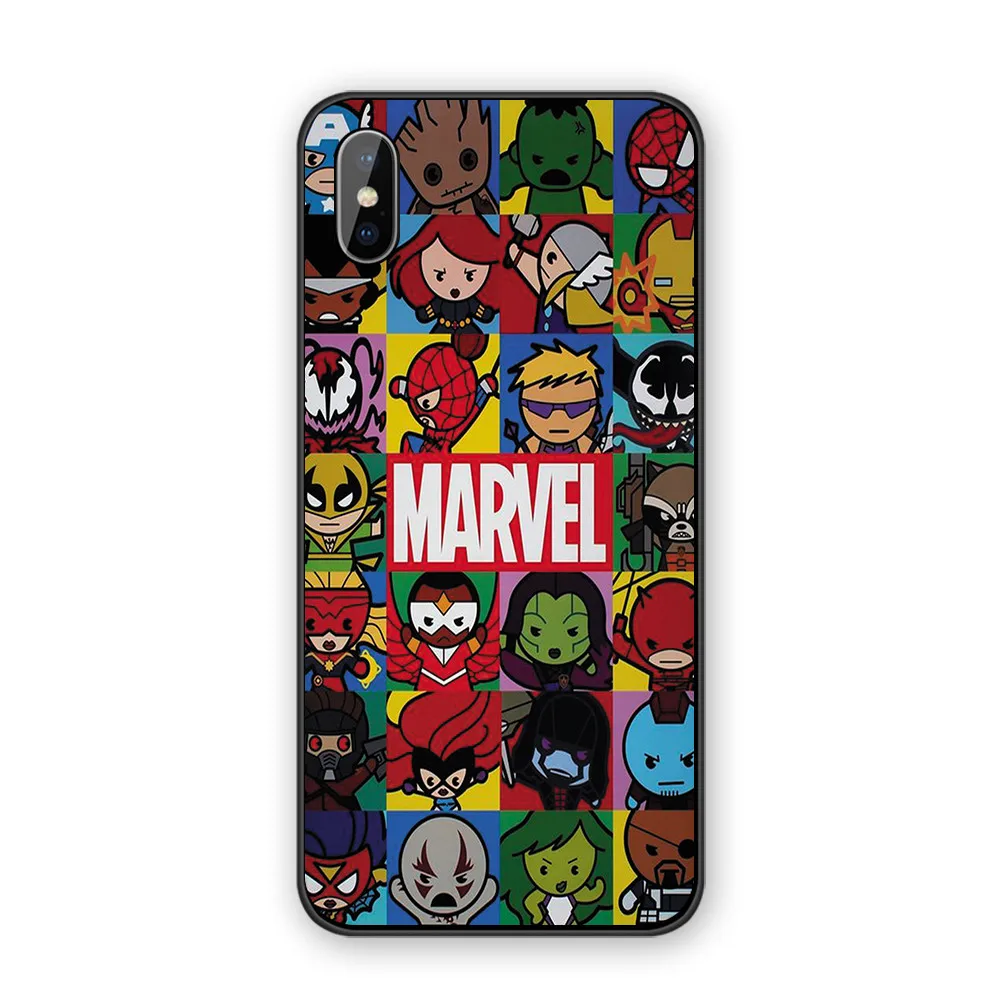 Силиконовый мягкий чехол I am Marvel для iphone XR X XSMAX 5 5S 6 6S 7 8 Plus 11 11ProMax Coque Funda - Цвет: 6