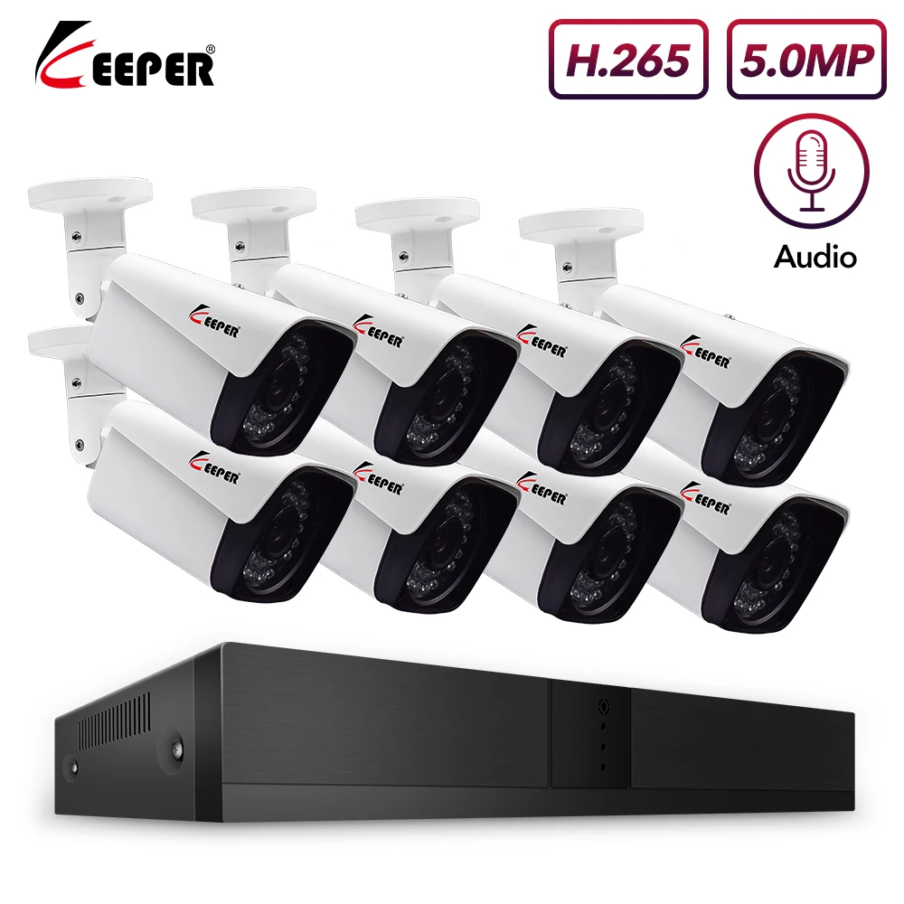 Комплект камер видеонаблюдения 8CH 5MP POE-Pro 2020 P 5 Мп | Безопасность и защита