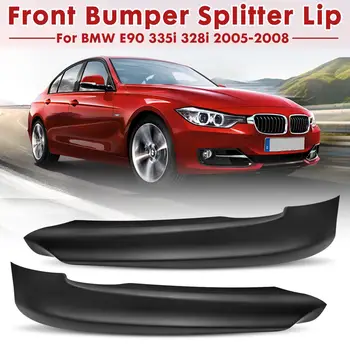 

Left+Right Black E90 Bumper Car Front Bumper Splitter Lip Spoiler Diffuser Gurad For BMW E90 325i 335i 328i 330i 2005-2008 Resin