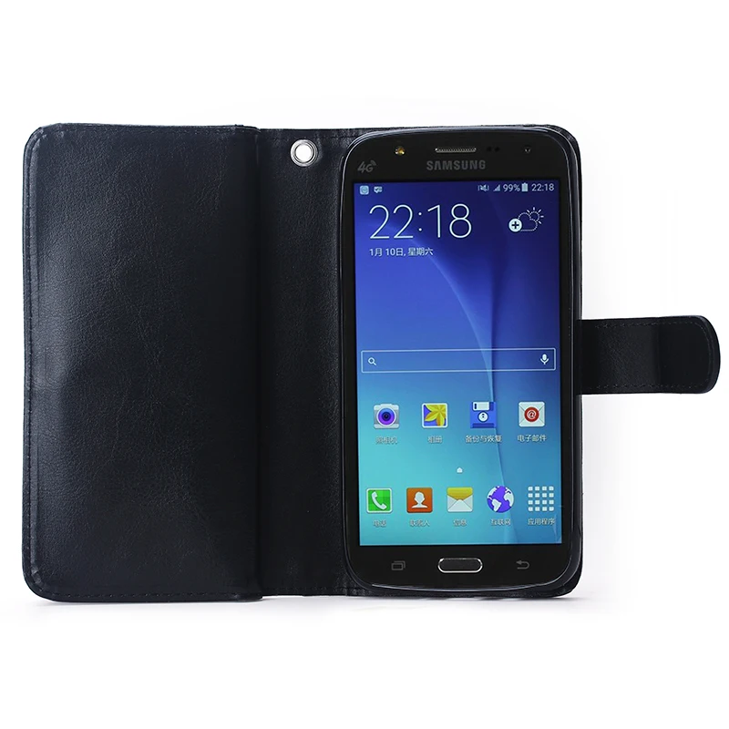 Черный чехол из кожезаменителя для телефона LG G3 G4 G5 htc M9 M10 samsung J7 S6 Edge Plus Folio Lanyard слот для карт Чехол Съемный задняя крышка