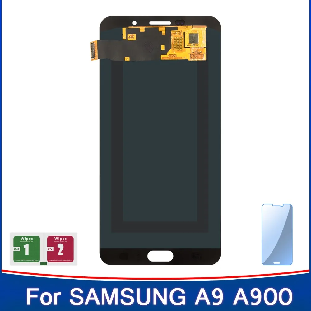 Высокое качество Amoled дисплей для SAMSUNG Galaxy A9 A9000 A900 A900F ЖК сенсорный экран Сенсорная панель Регулируемая Замена