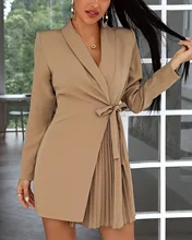 Jupe de costume plissée kaki