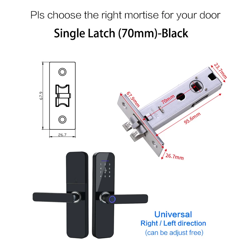 bluetooth door lock Waterproof Tuya Biometric Fingerprint Lock Home Security Intelligent Smart Lock With WiFi APP Password RFID Door Lock best smart door lock Access Control Systems