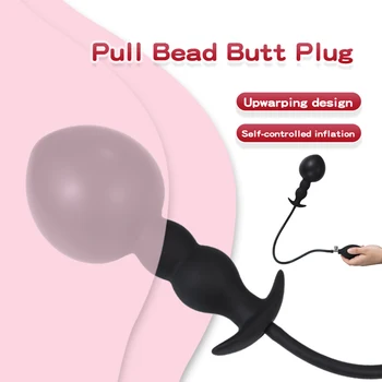 Adult Products Expandable Butt Plug Silicone Inflated Super Big Anal Plug Dildo Butt Plug Anal Dilator Prostate Massage Sex Toys 1
