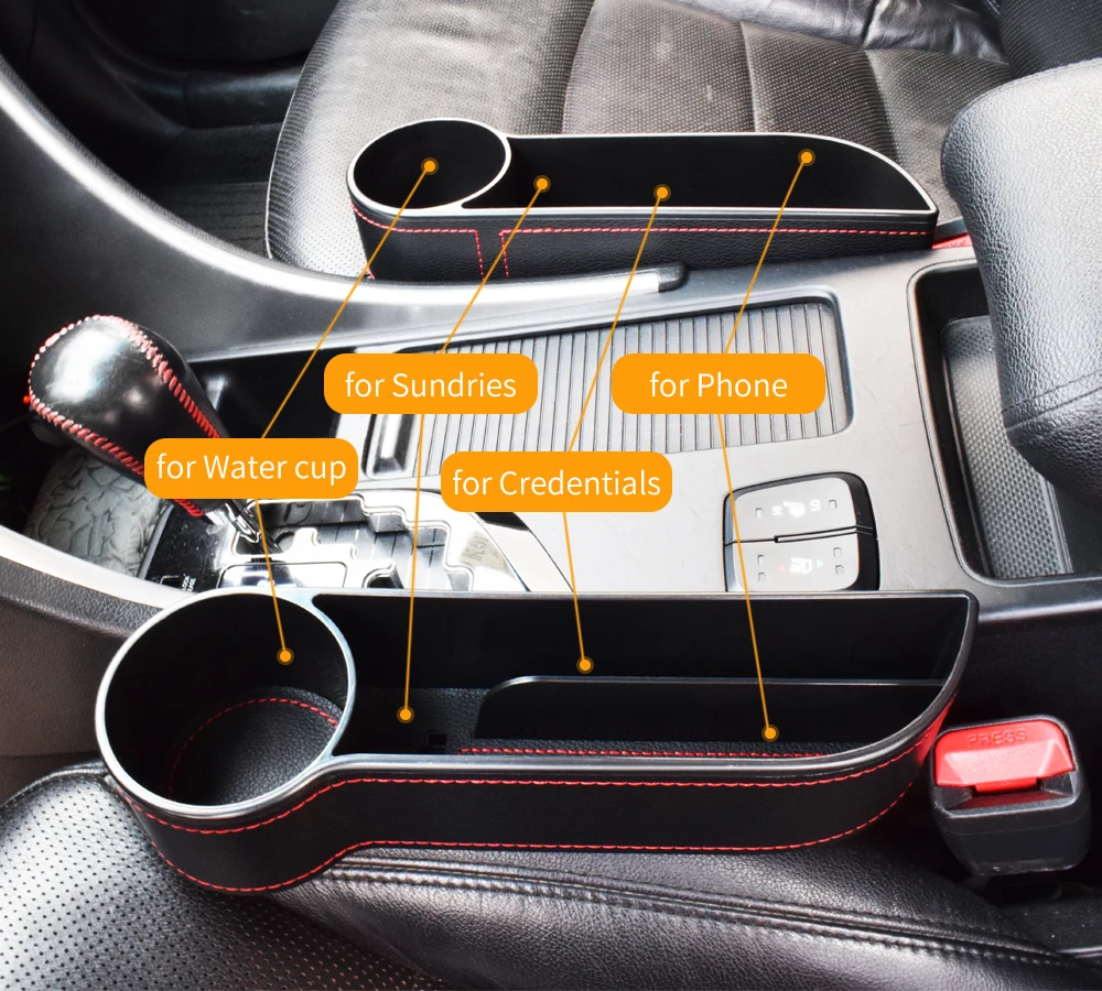 Deelife органайзер для автомобильных сидений, зазор, карман из искусственной кожи, щелевая коробка для хранения с 2 USB зарядным устройством, авто Универсальный для водителя пассажира