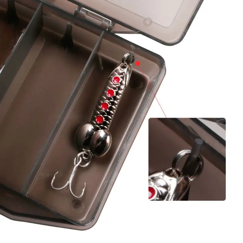 5 Compartment Fishing Tackle Box Bait Lure Hooks Box Multi-function Storage Case Whosale&Dropship