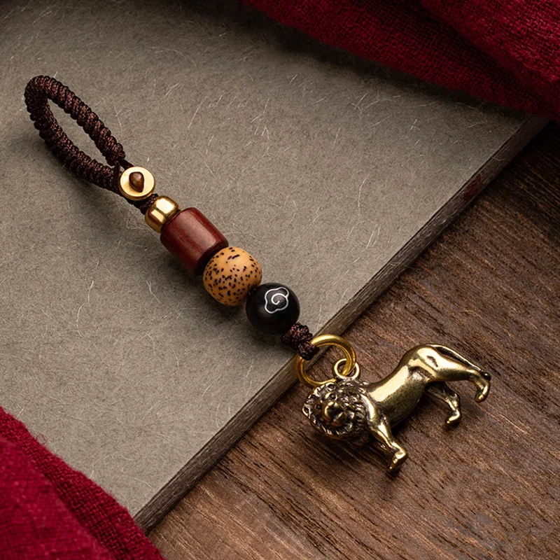 brass lion key chain pendant (15)