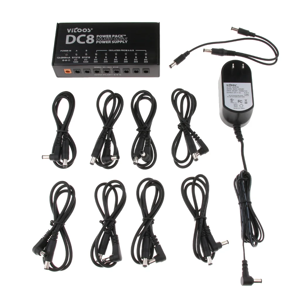 

Guitar Effect Pedals Power Supply 9V/12V/18V Isolated Output with Short Circut&Overcurrent Protection