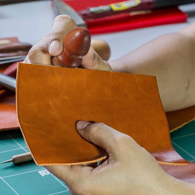 Leather Edge Polishing Slicker Tool, Solid Wood Leather Burnisher,  Sandalwood Leather Burnishing for Leather Art Craft Working