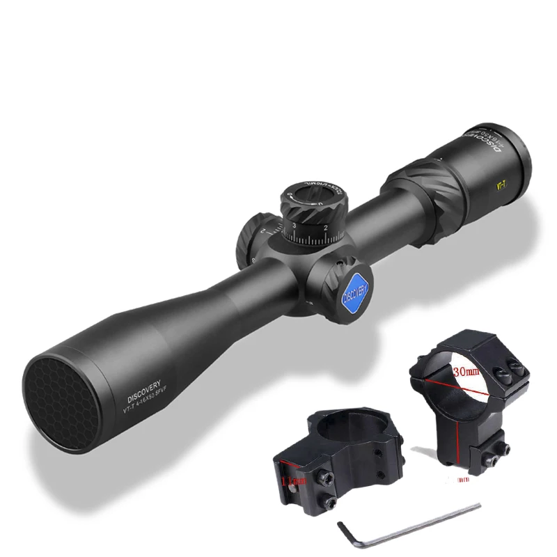 Discovery VT-T 4-16X50SFVF FFP охотничий прицел первое фокусное плоское стекло гравированные оптические прицелы со специальным креплением для телефона - Цвет: high 11mm mount