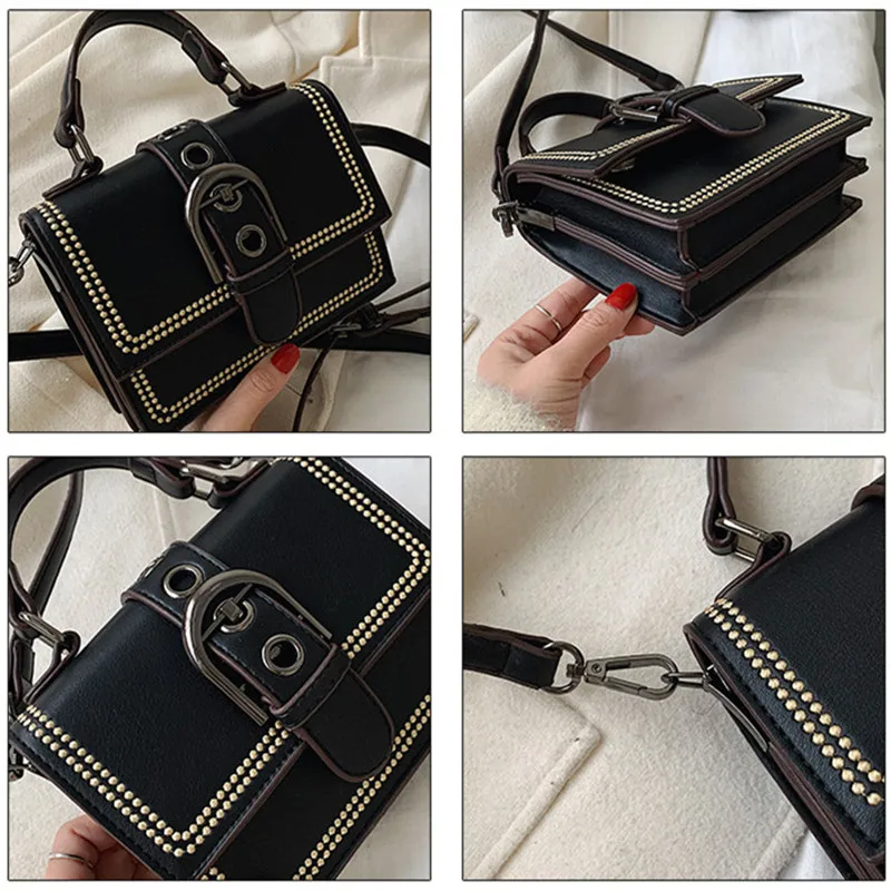 2020 Fashion Pink Handbags Women Bags Small Mini Flap Pu Leather Embroidery Female Shoulder Bag for Lady Crossbody Messenger Bag