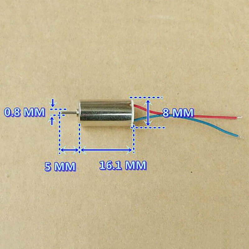 8 мм* 16 мм DC 3V 3,7 V 4,2 V 55000RPM высокоскоростные мощные магниты ndfeb магнитный мини двигатель без сердечника для RC игрушка Дрон Квадрокоптер DIY