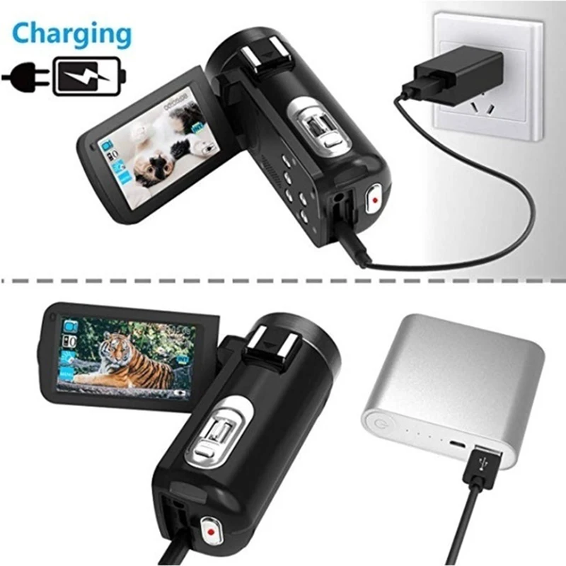 Video Camera with Microphone 4K Camcorder for Live Stream Webcam WiFi Remote Control Night Vision Touch Screen Photography