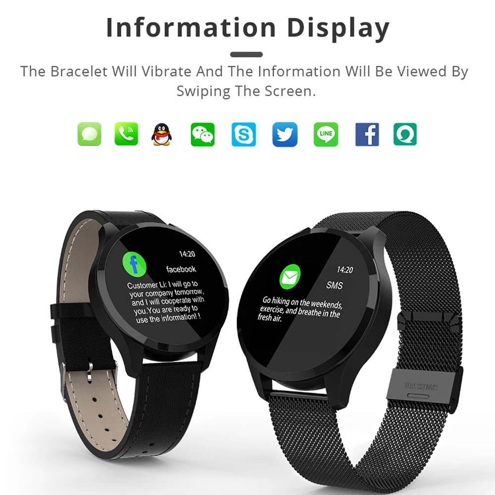 Vorke VKT18 Смарт-часы 1,22 дюймов ips экран Smartwatch пульсометр кровяное давление монитор сна модный смарт-браслет