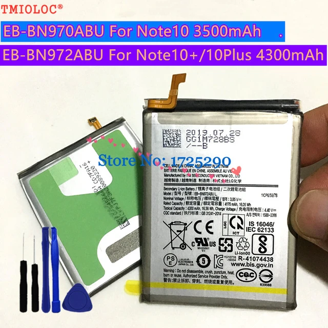 For Samsung Galaxy Note 10 N970 4G 5G Battery 3500 mAh Original