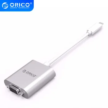 

ORICO Type-c to VGA USB C VGA Adapter USB3.1 Male to Female AUX Cable for TV MacBook Pro ChromeBook Xiaomi Huawei Mate 10 USB C