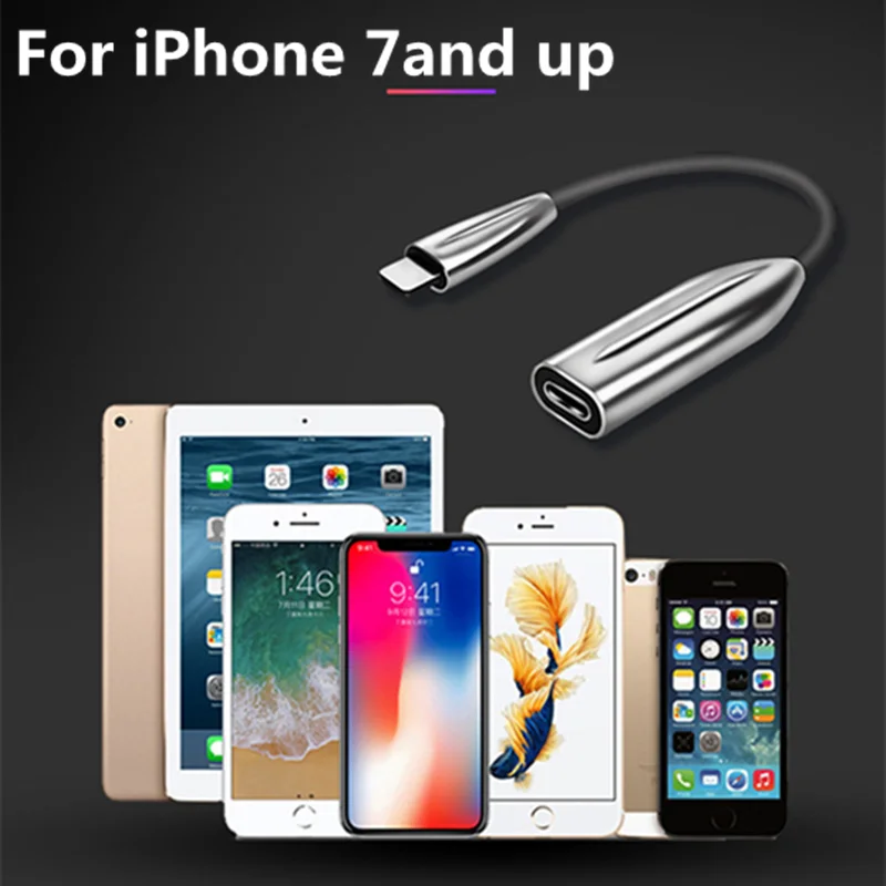 Цинковый сплав 2в1 для iphone7 8 X XR XSMAX 11pro max наушники и зарядное устройство адаптер двойной Lightning кабель конвертер