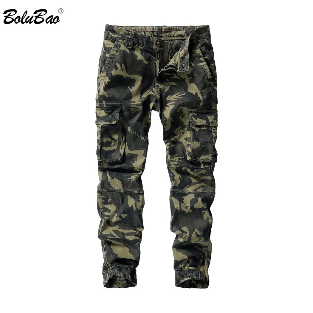 

BOLUBAO High Quality Men Cargo Pants Autumn Male Fashion Hip Hop Multi Pocket Cargo Pants Men's Casual Streetwear Cargo Pants