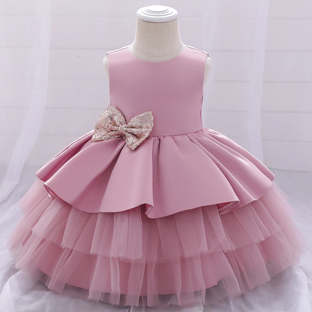 Girl Dresses Sequin Bow Princess Dress 