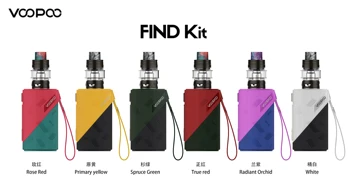 

VOOPOO FIND Vape Kit 120W Box Mod Vapor 4400mAh Battery with 5ml Uforce Tank T2 Atomizer UFORCE Coils E Cigarettes Vaporizer