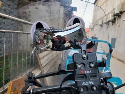 Motorcycle Windscreen 180 Degree Wide Angle Central Rearview Mirror For BMW C400X C400GT C600 Sport C650GT F650  F650ST F650CS