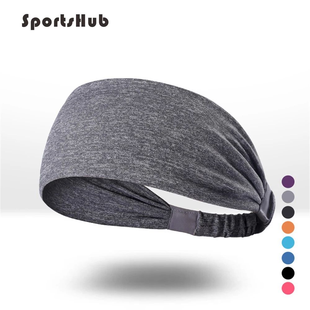 SPORTSHUB las bandas para el cabello para Yoga diadema de deportes de los hombres turbante cabeza Warp pelo banda elástica ancha Yoga deporte diadema NR0120