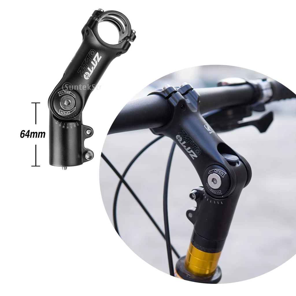 31.8 X 90mm Bicycle Stem Riser Angle Adjustable MTB Road Bike Handlebar Stem