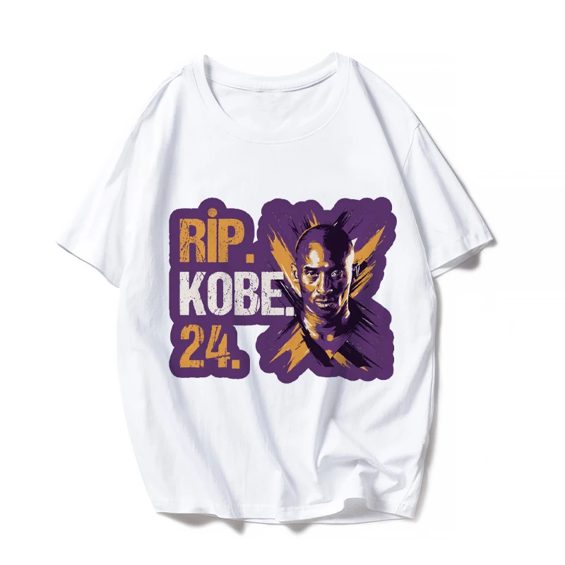 

KOBE Bryant Jersey Lakers 24 Byrant T Shirt Women Unique Design 100% Cotton Commemorate T-shirt White Summer MAMBA White Tshirt