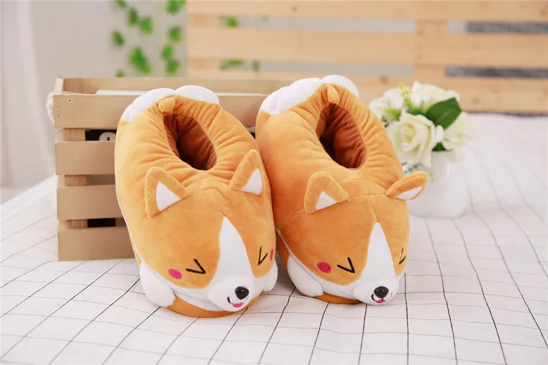 Kawaii Corgi Fluffy Slippers - Limited Edition