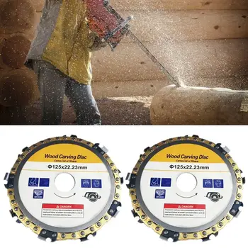 

5inch 125mm Diameter Wood Carving Disc 9 Tooth Chainsaw for Angle Grinders Cut