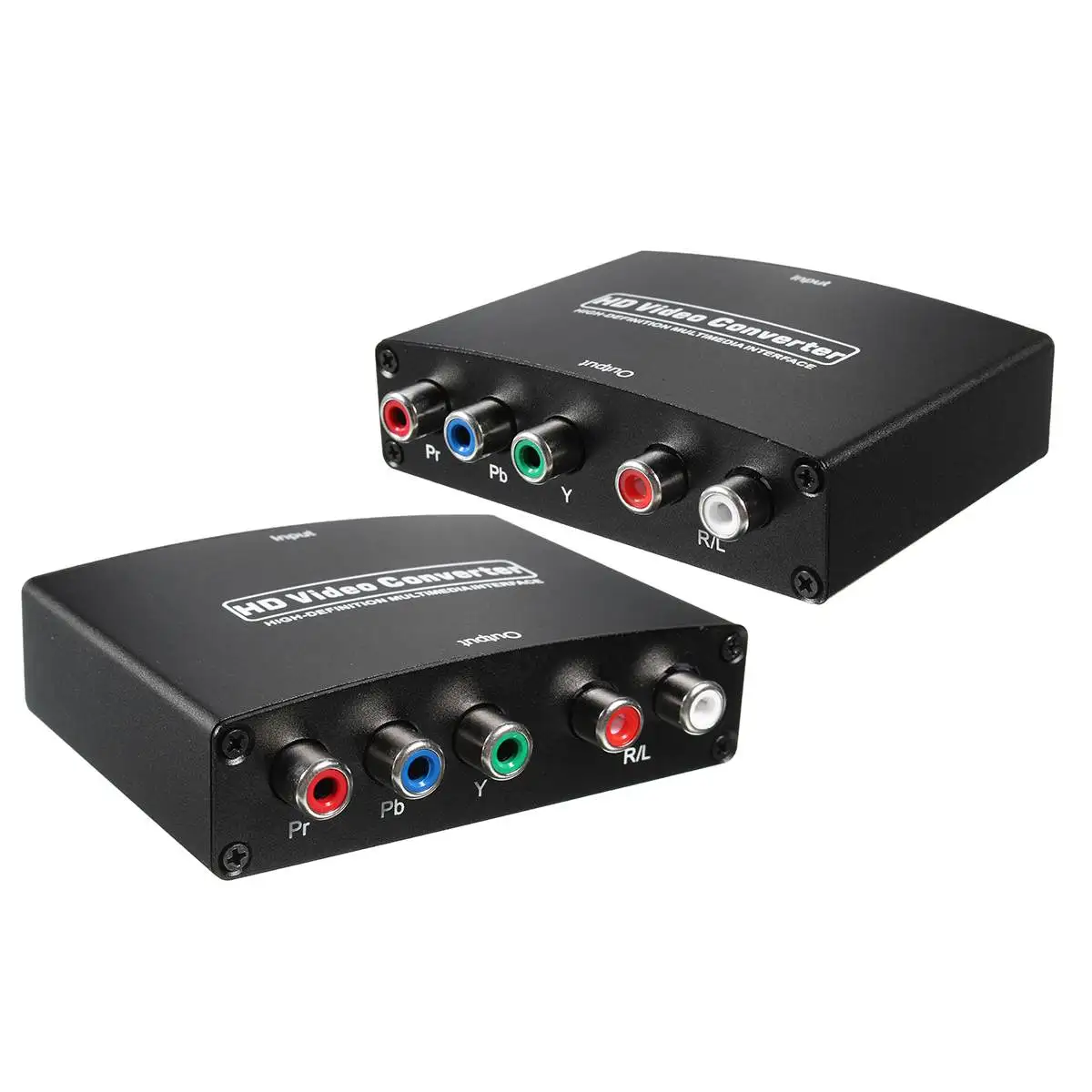 1080P HD Прозрачный HDMI к RGB компонент 5 RCA YPbPr видео+ R/L аудио конвертер адаптер ТВ PC ЕС plug и US plug