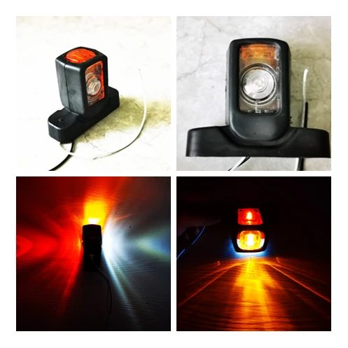 Led Auto-lamps Pair of End Outline Marker Lamps on Stalk Red//White//Amber 12//24v