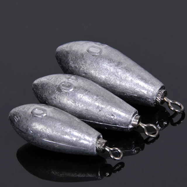 10PCS Free Rolling Swivel Lead Sinker / Fish Weight Pearl / Teardrop Shape  for Saltwater Fresh Water Fishing15g