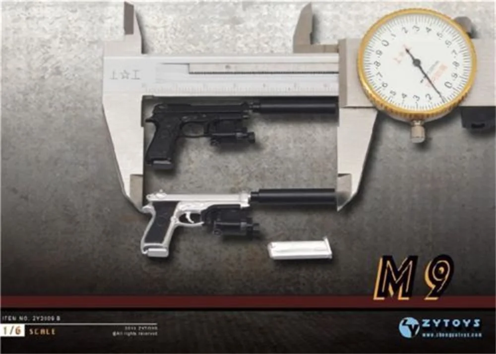 1/6 Scale ZYTOYS X26 Taser Black Pistol Assembled Gun Mini model 4~5cm 
