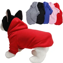 

Pet Hoodies Puppy Clothes Cute Polyester Hoodie Solid Color Hoody Dogs Cats Supplies Puppy Hooded Universal Pet Coats Clothes