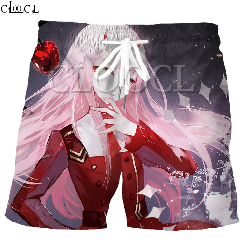 CLOOCL Anime Darling In The Franxx Zero Two Shorts Fashion Casual Beach Pants 3D Print Men Sports Hip Hop Summer Leisure