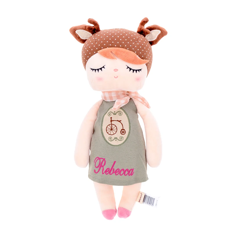 Metoo Плюшевые игрушки Анжела куклы персонализированное имя мечты девушка одежда узор юбка плюшевый кролик мягкие Подарочные игрушки для детей - Цвет: Brown Deer