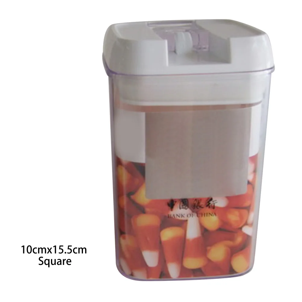 Горячая пластиковое уплотнение герметичный ящик для хранения еды баночки кувшин Кухонный Контейнер для зерна I88#1 - Цвет: 10cmx15.5cm