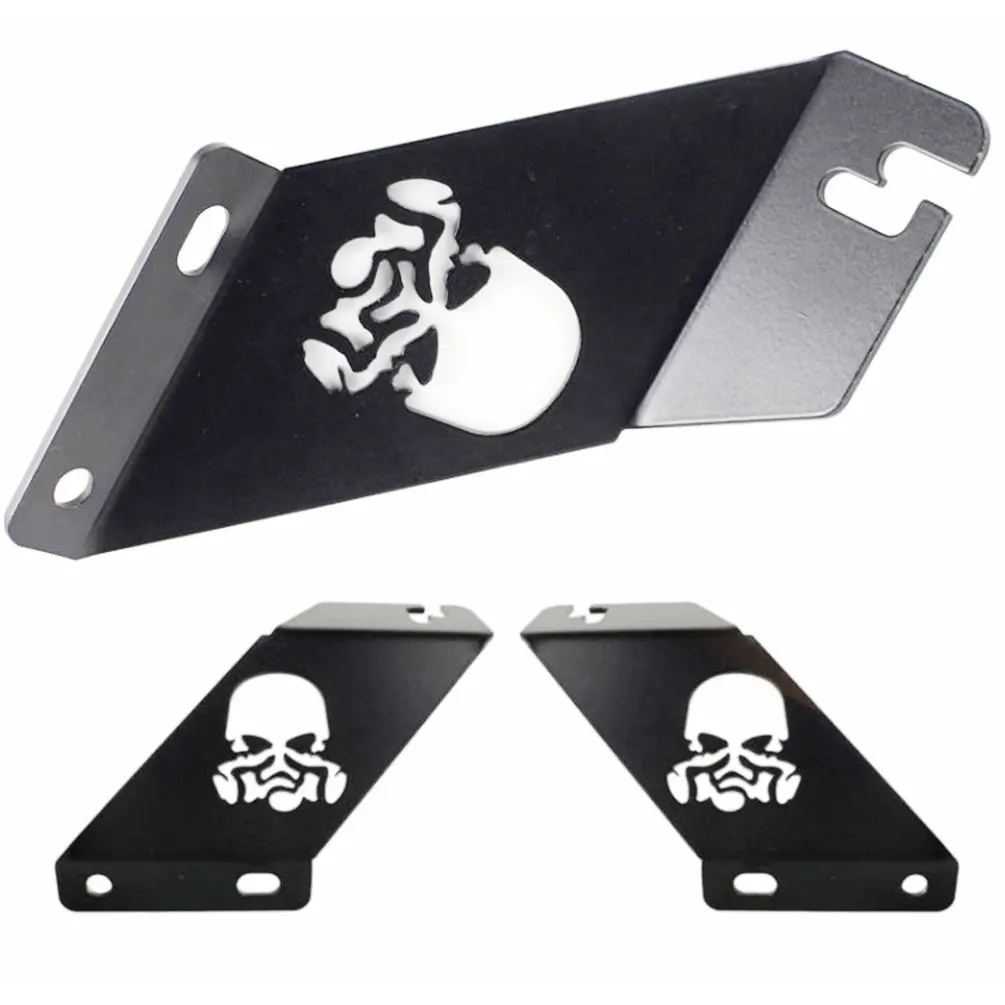 For 2007-UP Jeep Wrangler JK LED Light Bar Skull Hood Mounting Brackets Fit 20-22" Straight LED Work Light Bar
