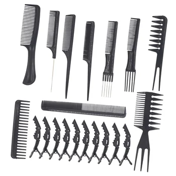 

1 Set of 20PCS Male Multi-functional Modeling Comb Kit Hair Dressing and Dyeing Tool Kit Double Teeth Wide Tooth Tip Tail Comb P
