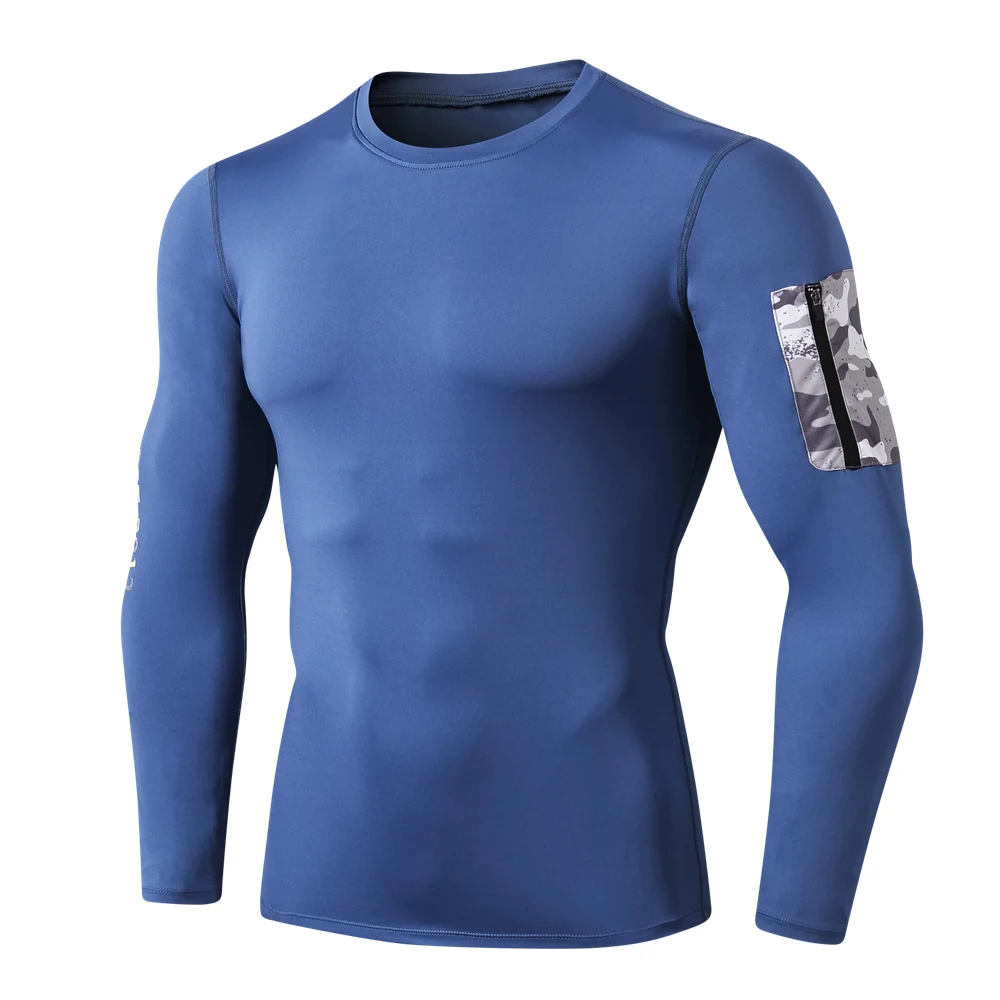 Рашгард, компрессионная Спортивная рубашка с длинным рукавом, Мужская сухая футболка, мужские футболки для бега, рубашка для спортзала, Мужская футболка для фитнеса и кроссфита, спортивная одежда